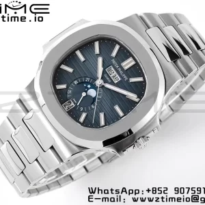 PATEK PHILIPPE Nautilus 5726 Full Function SS PPF 1:1 Best Edition Blue Dial on SS Bracelet A324 - Super Clone Watch | 1:1 Best Version