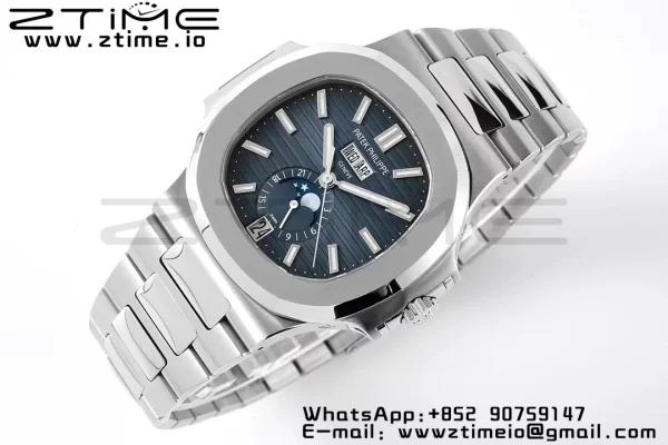 PATEK PHILIPPE Nautilus 5726 Full Function SS PPF 1:1 Best Edition Blue Dial on SS Bracelet A324 - Super Clone Watch | 1:1 Best Version