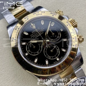 Rolex Daytona 116503 Clean 1:1 Best Edition Quadrante nero su bracciale YG/SS SA4130 V2 - Orologio Super Clone | 1:1 Best Version