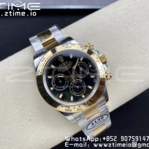 Rolex Daytona 116503 Clean 1:1 Best Edition Quadrante nero su bracciale YG/SS SA4130 V2 - Orologio Super Clone | 1:1 Best Version