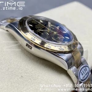 Rolex Daytona 116503 Clean 1:1 Best Edition Quadrante nero su bracciale YG/SS SA4130 V2 - Orologio Super Clone | 1:1 Best Version