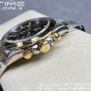 Rolex Daytona 116503 Clean 1:1 Best Edition Quadrante nero su bracciale YG/SS SA4130 V2 - Orologio Super Clone | 1:1 Best Version