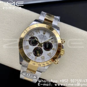 Rolex Rolex Daytona 116503 SS/YG Clean Factory 1:1 Best Edition White Dial on SS/YG Oyster Bracelet A4130 - Super Clone Watch | 1:1 Best Version