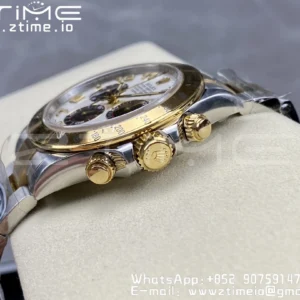 Rolex Rolex Daytona 116503 SS/YG Clean Factory 1:1 Best Edition White Dial on SS/YG Oyster Bracelet A4130 - Super Clone Watch | 1:1 Best Version