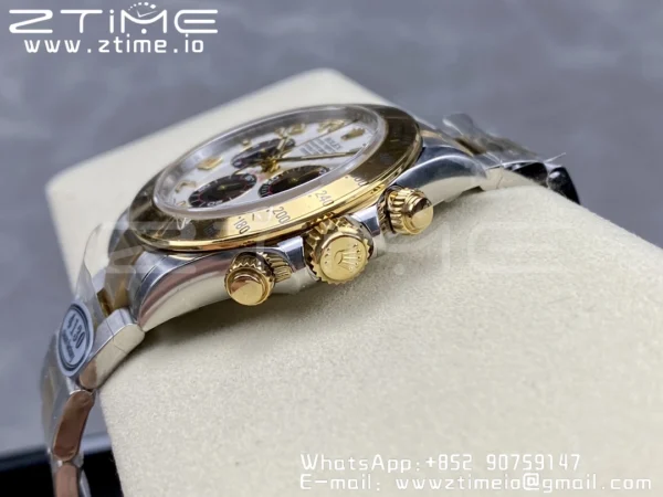Rolex Rolex Daytona 116503 SS/YG Clean Factory 1:1 Best Edition White Dial on SS/YG Oyster Bracelet A4130 - Super Clone Watch | 1:1 Best Version