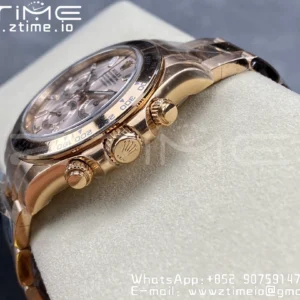 Rolex Daytona 116505 1:1 Best Edition Clean Factory RG Moissanite Dial on RG Bracelet SA4130 v2 - Super Clone Watch | 1:1 Best Version