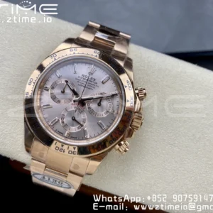 Rolex Daytona 116505 1:1 Best Edition Clean Factory RG Moissanite Dial on RG Bracelet SA4130 v2 - Super Clone Watch | 1:1 Best Version