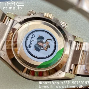 Rolex Daytona 116505 1:1 Best Edition Clean Factory RG Moissanite Dial on RG Bracelet SA4130 v2 - Super Clone Watch | 1:1 Best Version