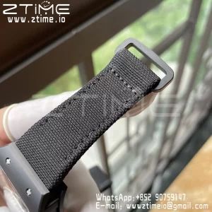 RICHARD MILLE RM055 BlackCeramic BBR Factory Best Edition Skeleton White Dial Black Inside Frame on Black nylon strap Clone RMUL2 V3 - Super Clone Watch | 1:1 Best Version