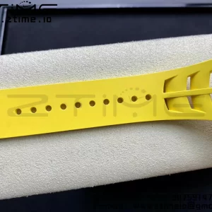 RICHARD MILLERM RM11-03 Black  Carbon Case Chrono KVF 1:1 Best Edition  Crystal Skeleton Yellow Dial On Yellow Rubber Strap A7750 V3 - Super Clone Watch | 1:1 Best Version