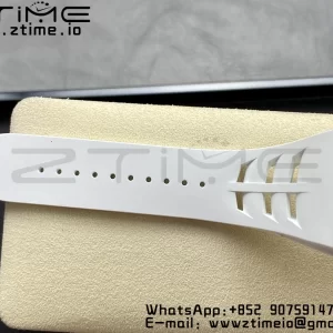 RICHARD MILLERM RM11-03 White Ceramic  Case Chrono KVF 1:1 Best Edition Ceramic Bezel Skeleton Dial On White Rubber Strap A7750 V3 - Super Clone Watch | 1:1 Best Version