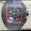 RICHARD MILLERM RM011 Ceramic Case Chrono KVF 1:1 Best Edition Ceramic Bezel Skeleton Dial On Rubber Strap A7750 V3 - Super Clone Watch | 1:1 Best Version