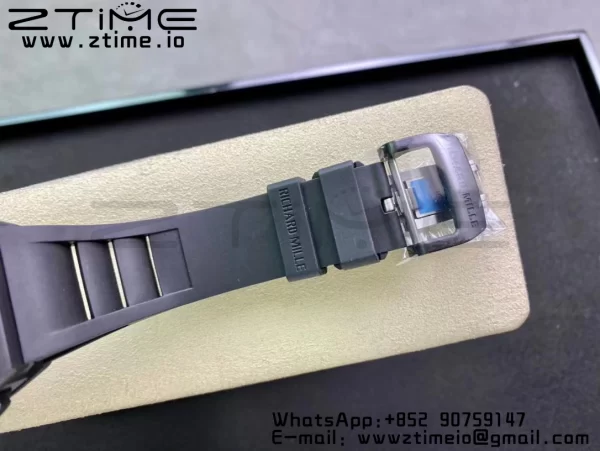RICHARD MILLERM RM011 Ceramic Case Chrono KVF 1:1 Best Edition Ceramic Bezel Skeleton Dial On Rubber Strap A7750 V3 - Super Clone Watch | 1:1 Best Version