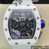 RICHARD MILLERM RM011 Ceramic Case Chrono KVF 1:1 Best Edition セラミックベゼル スケルトンダイヤル ラバーストラップ A7750 V3 - スーパークローンウォッチ｜1:1ベストバージョン