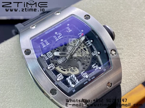 RICHARD MILLERM RM010 SS RMF Best Edition Black Dial on Black Rubber Strap - Super Clone Watch | 1:1 Best Version