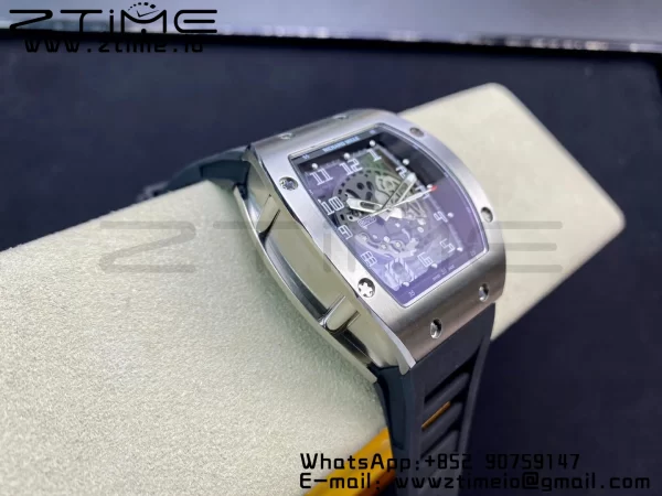RICHARD MILLERM RM010 SS RMF Best Edition Black Dial on Black Rubber Strap - Super Clone Watch | 1:1 Best Version