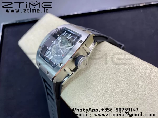 RICHARD MILLERM RM010 SS RMF Best Edition Black Dial on Black Rubber Strap - Super Clone Watch | 1:1 Best Version