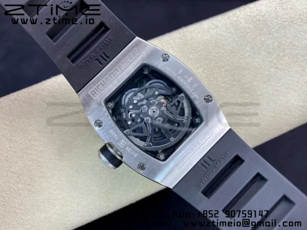 RICHARD MILLERM RM010 SS RMF Best Edition Black Dial on Black Rubber Strap - Super Clone Watch | 1:1 Best Version