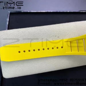 RICHARD MILLERM RM010 SS RMF Best Edition Μαύρο καντράν με κίτρινο λουράκι από καουτσούκ - Super Clone Watch | 1:1 Best Version