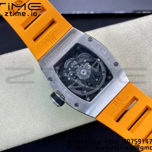 RICHARD MILLERM RM010 SS RMF Best Edition Black Dial on Orange Rubber Strap - Super Clone Watch | 1:1 Best Version