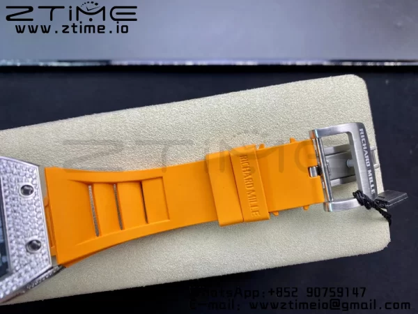 RICHARD MILLERM RM010 SS RMF Best Edition Black Dial on Orange Rubber Strap - Super Clone Watch | 1:1 Best Version