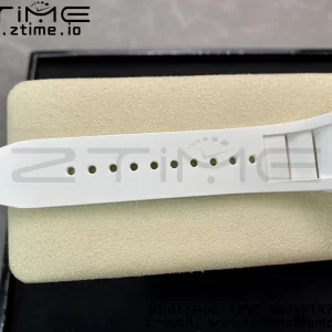 RICHARD MILLERM RM010 SS RMF Best Edition Μαύρο καντράν με λευκό λουράκι από καουτσούκ - Super Clone Watch | 1:1 Best Version