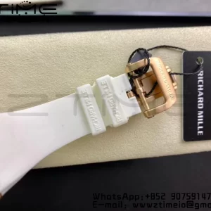 RICHARD MILLERM RM010 RG RMF ベストエディション ブラックダイアル ホワイトラバーストラップ - スーパークローンウォッチ｜1:1ベストバージョン