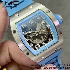 RICHARD MILLERM RM010 SS RMF ベストエディション ブラックダイアル ブルーラバーストラップ - スーパークローンウォッチ｜1:1ベストバージョン