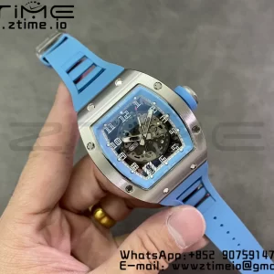 RICHARD MILLERM RM010 SS RMF ベストエディション ブラックダイアル ブルーラバーストラップ - スーパークローンウォッチ｜1:1ベストバージョン