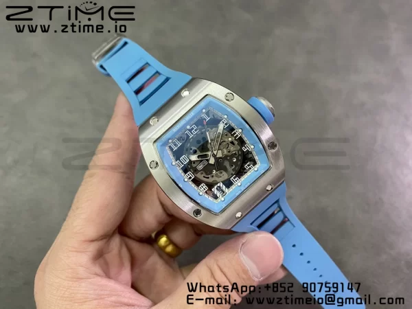 RICHARD MILLERM RM010 SS RMF ベストエディション ブラックダイアル ブルーラバーストラップ - スーパークローンウォッチ｜1:1ベストバージョン