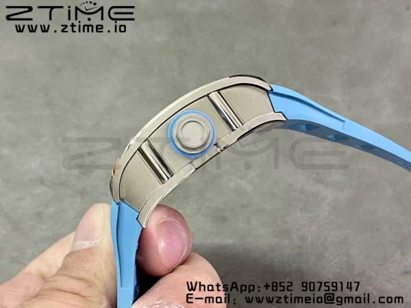 RICHARD MILLERM RM010 SS RMF ベストエディション ブラックダイアル ブルーラバーストラップ - スーパークローンウォッチ｜1:1ベストバージョン