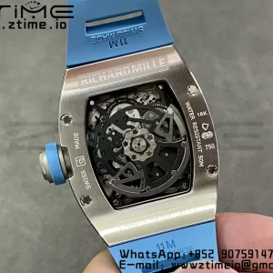 RICHARD MILLERM RM010 SS RMF ベストエディション ブラックダイアル ブルーラバーストラップ - スーパークローンウォッチ｜1:1ベストバージョン