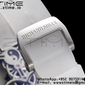 RICHARD MILLERM RM57 Transparent Tourbillon RMF Best Edition Silver Dragon Eagle Dial on Transparent Rubber Strap - Super Clone Watch | 1:1 Best Version