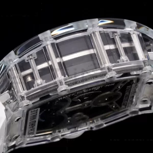 RICHARD MILLERM RM51 Transparent Tourbillon RMF ベストエディション RG タイガー/ドラゴンダイアル ホワイトラバーストラップ - スーパークローンウォッチ｜1:1 ベストバージョン