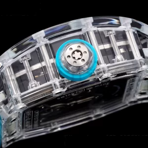 RICHARD MILLERM RM51 Transparent Tourbillon RMF Best Edition Tiger/Dragon Dial με μπλε λουράκι από καουτσούκ - Super Clone Watch | 1:1 Best Version