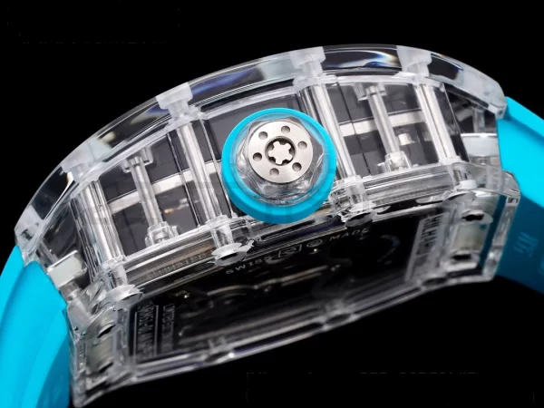 RICHARD MILLERM RM51 Transparent Tourbillon RMF Best Edition Tiger/Dragon Dial με μπλε λουράκι από καουτσούκ - Super Clone Watch | 1:1 Best Version