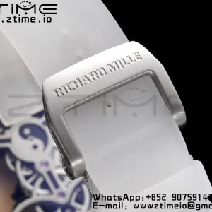RICHARD MILLERM RM51 Transparent Tourbillon RMF Best Edition RG Tiger/Dragon Dial on Transparent Rubber Strap - Super Clone Watch | 1:1 Best Version