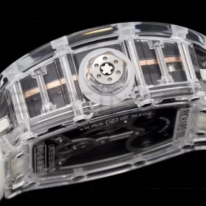 RICHARD MILLERM RM51 Transparent Tourbillon RMF Best Edition RG Tiger/Dragon Dial on Transparent Rubber Strap - Super Clone Watch | 1:1 Best Version