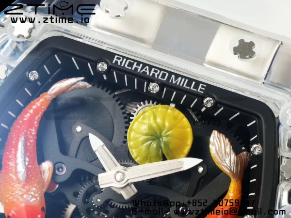RICHARD MILLERM RMS10 トゥールビヨン・トランスペアレント RMF ベスト・エディション 鯉文字盤・トランスペアレント・ラバーストラップ - スーパークローンウォッチ｜1:1 ベスト・バージョン