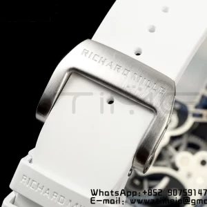 RICHARD MILLERM RMS10 Tourbillon Transparent RMF Best Edition Koi Fish Dial on White Rubber Strap - Super Clone Watch | 1:1 Best Version