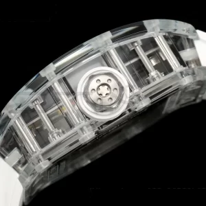 RICHARD MILLERM RMS10 Tourbillon Transparent RMF Best Edition Koi Fish Dial on White Rubber Strap - Super Clone Watch | 1:1 Best Version
