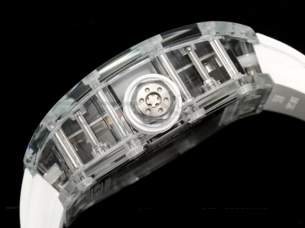 RICHARD MILLERM RMS10 Tourbillon Transparent RMF Best Edition Koi Fish Dial on White Rubber Strap - Super Clone Watch | 1:1 Best Version