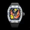 RICHARD MILLERM RMS10 Tourbillon Transparent RMF Best Edition Koi Fish Dial on Black Rubber Strap - スーパークローンウォッチ｜1:1ベストバージョン