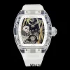 RICHARD MILLERM RM26-01 Tourbillon Transparent RMF Best Edition Panda Dial on Black Rubber Strap - Super Clone Watch | 1:1 Best Version