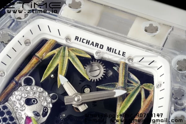 RICHARD MILLERM RM26-01 Tourbillon Transparent RMF Best Edition Panda Dial on Black Rubber Strap - Super Clone Watch | 1:1 Best Version