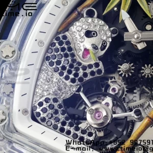 RICHARD MILLERM RM26-01 Tourbillon Transparent RMF Best Edition Panda Dial on Black Rubber Strap - Super Clone Watch | 1:1 Best Version