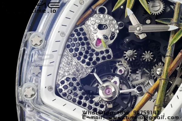 RICHARD MILLERM RM26-01 Tourbillon Transparent RMF Best Edition Panda Dial on Black Rubber Strap - Super Clone Watch | 1:1 Best Version