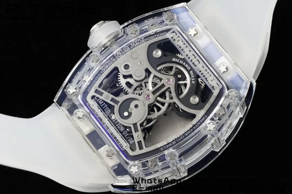 RICHARD MILLERM RM26-01 Tourbillon Transparent RMF Best Edition Panda Dial on Black Rubber Strap - Super Clone Watch | 1:1 Best Version