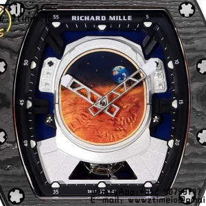 RICHARD MILLERM RM52 Astronaut Tourbillon Black Carbon YSF Best Edition con correa de caucho negra - Super Clone Watch | 1:1 Best Version