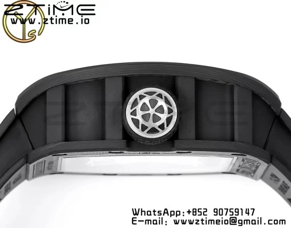 RICHARD MILLERM RM52 Astronaut Tourbillon Black Carbon YSF Best Edition con correa de caucho negra - Super Clone Watch | 1:1 Best Version